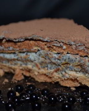 Торт-безе с маково-сливочным кремом