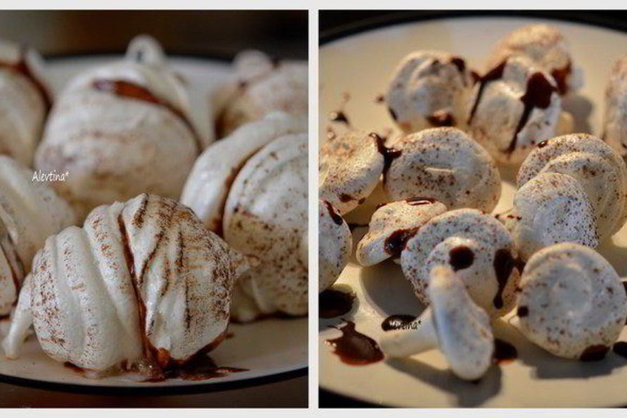 Рецепт украшений из безе с шоколадом