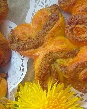 Булочки облитые халвой