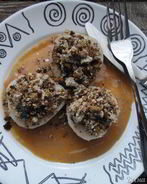 Грушевые лодочки с пряником и халвой