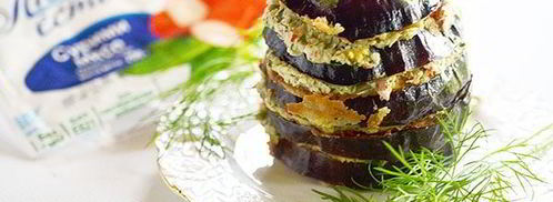 баклажанный мильфей с крабовым кремом. Шаг 7