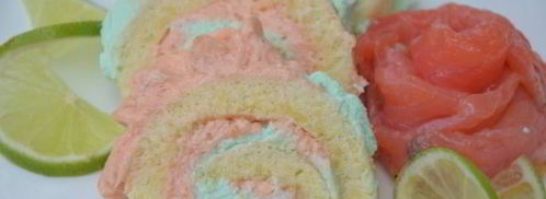 бисквитный рулет с лососевым кремом. Шаг 13