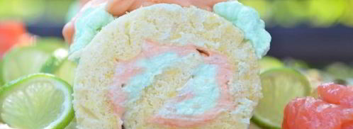 бисквитный рулет с лососевым кремом. Шаг 14