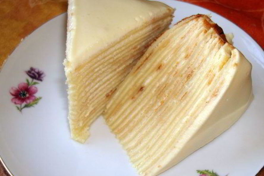 Рецепт блинного тортика с медовым кремом