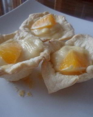 Корзиночки слоеные с творожным кремом