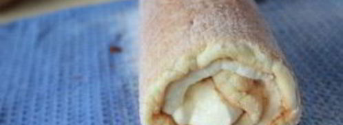 рулет бисквитный с творожным кремом. Шаг 8