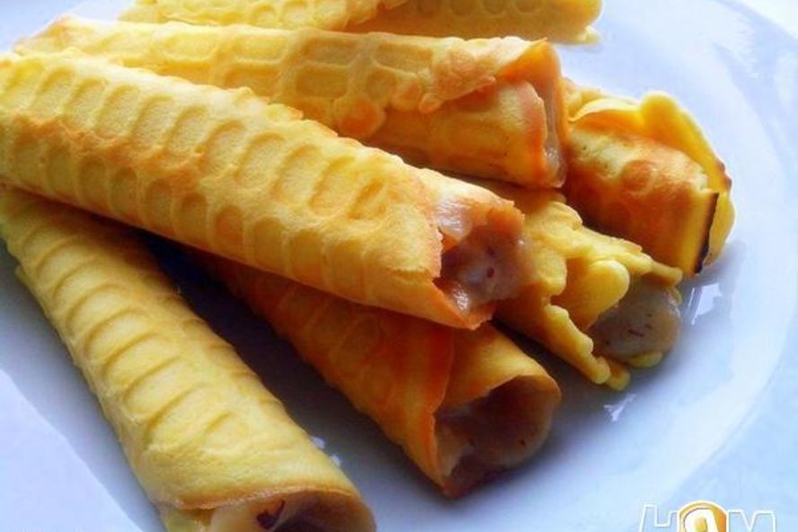 Рецепт трубочек с заварным кремом и миндалем