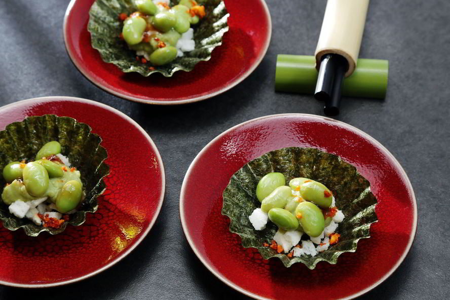 Рецепт эдамаме с бобовым кремом