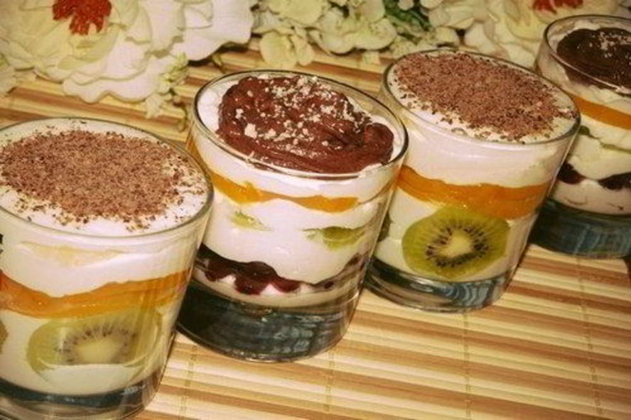 Рецепт легкого десерта из творога с фруктами