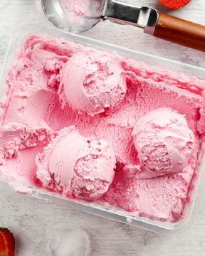 Бананово-клубничное мороженое