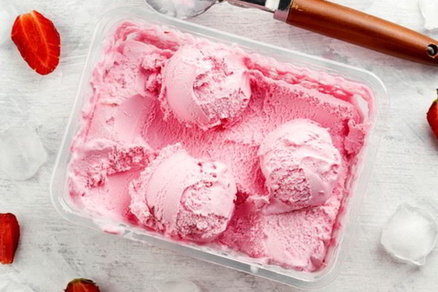 Рецепт бананова-клубничного мороженого