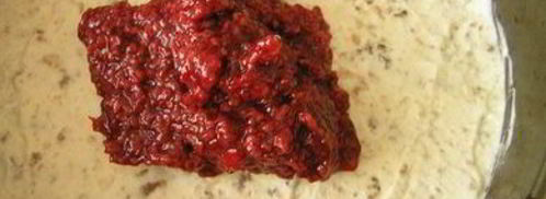 торт-мороженое с безе и красными ягодами. Шаг 19