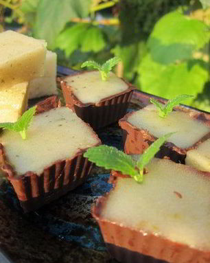 Конфеты с грушово-мятным муссом