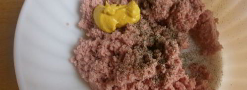 мусс два вкуса из творога и ветчины с инжиром. Шаг 3