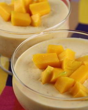 Мусс из манго со сгущенкой