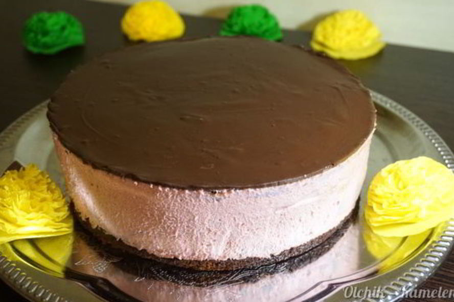 Рецепт торта-мусса вишня в шоколаде