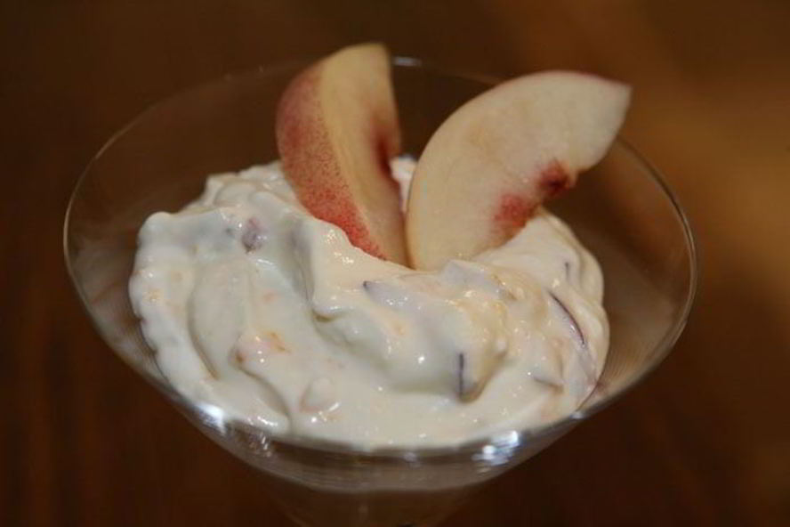 Рецепт творожно-сливочного мусс с нектарином