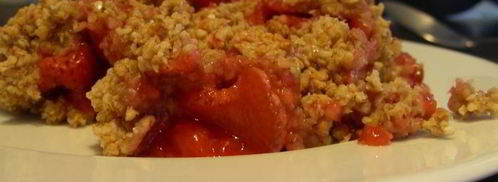 овсяно-миндальный крамбл с клубникой. Шаг 5