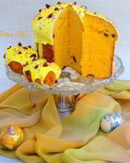 Морковный кулич с клюквой