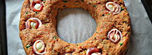 пасхальное мясное кольцо с перепелиными яйцами по-польски. Шаг 13