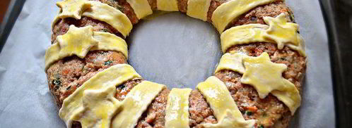 пасхальное мясное кольцо с перепелиными яйцами по-польски. Шаг 14