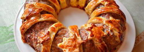 пасхальное мясное кольцо с перепелиными яйцами по-польски. Шаг 15