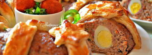 пасхальное мясное кольцо с перепелиными яйцами по-польски. Шаг 17