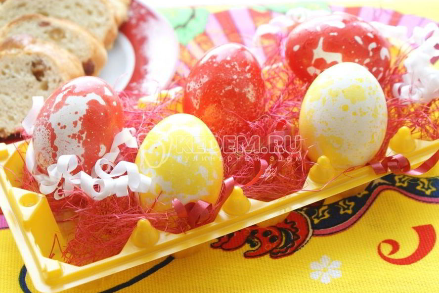 Рецепт пасхальных яиц масленых