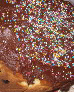 Творожный кулич с шоколадной глазурью