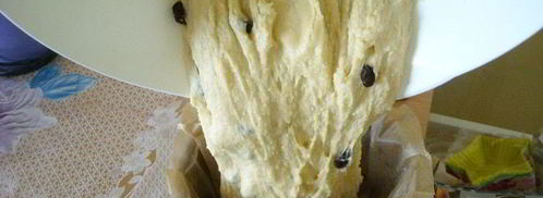 творожный кулич с шоколадной глазурью. Шаг 4