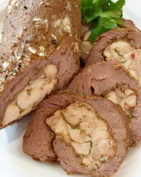 Вареный пасхальный рулет из говядины