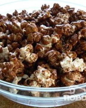 Попкорн с шоколадом и карамелью