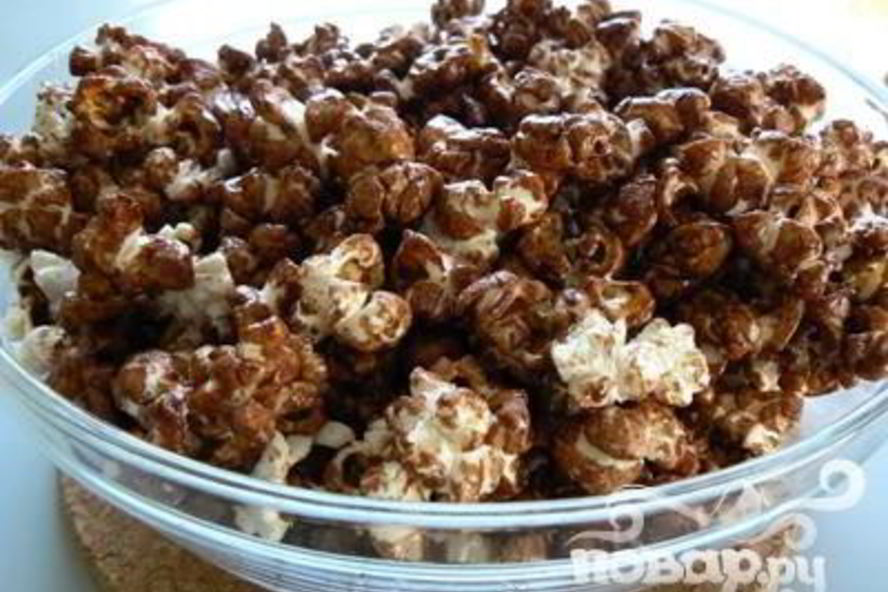 Рецепт попкорна с шоколадом и карамелью