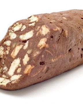 Шоколадная колбаса с грецкими орехами и коньяком