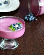 Сметанное желе с черникой