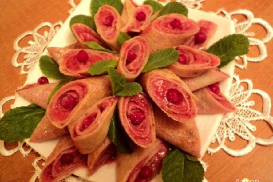 Рецепт блинчиков с ягодным суфле