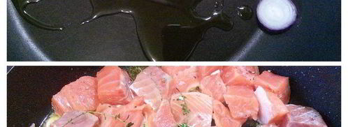 рагу из лосося с перловкой под сырным суфле. Шаг 3