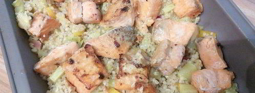 рагу из лосося с перловкой под сырным суфле. Шаг 6