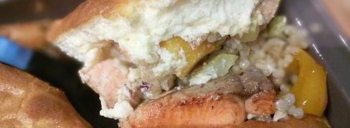 рагу из лосося с перловкой под сырным суфле. Шаг 10