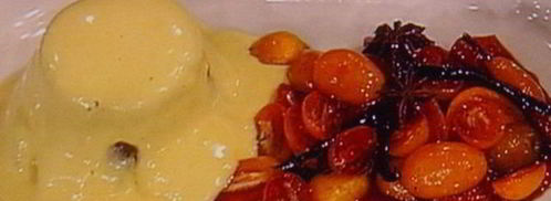 шоколадное суфле под кофейным сабайоном с пряным кумкватом. Шаг 12