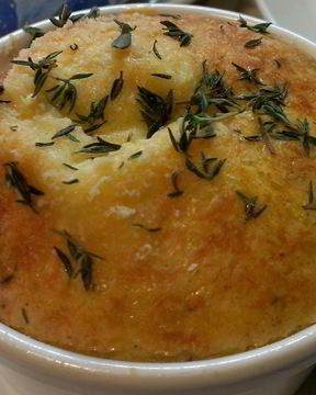 Суфле из козьего сыра с тимьяном