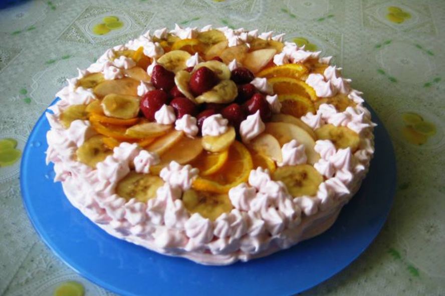 Рецепт торта-суфле с фруктами