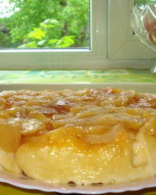 Творожный пудинг с яблоками