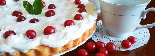 бисквит с вишней и зефирным кремом. Шаг 11