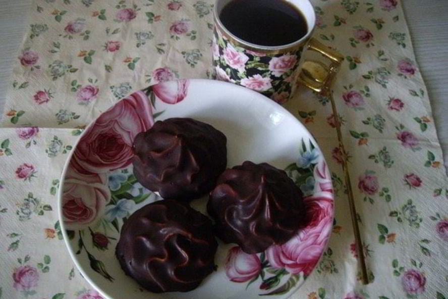 Рецепт зефира малинового в шоколаде