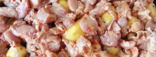 азу из индейки с запеченным картофелем. Шаг 6