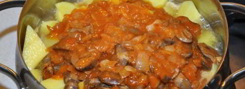 азу из куриных потрошков. Шаг 5