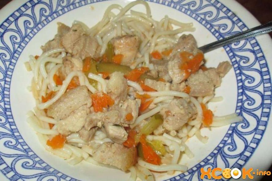 Рецепт азу из свинины с солеными огурцами