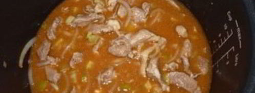 азу из свинины в мультиварке. Шаг 4