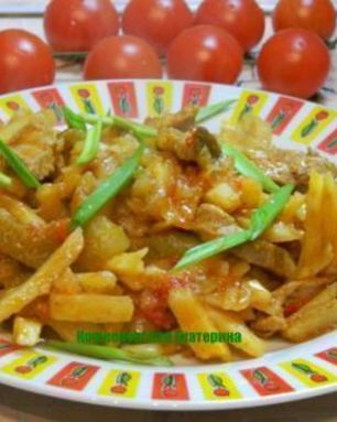 Азу по-татарски с картофелем